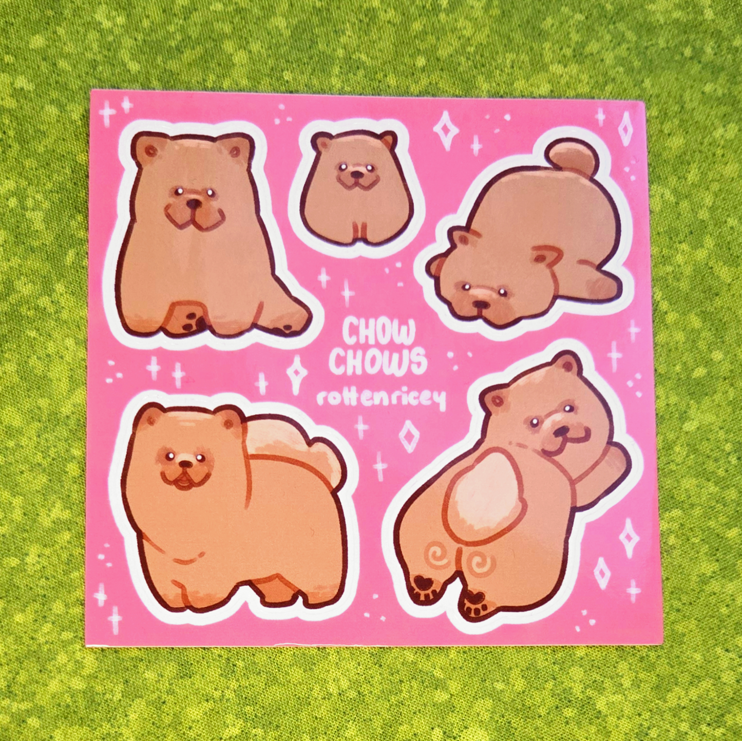 chow chow sticker sheet