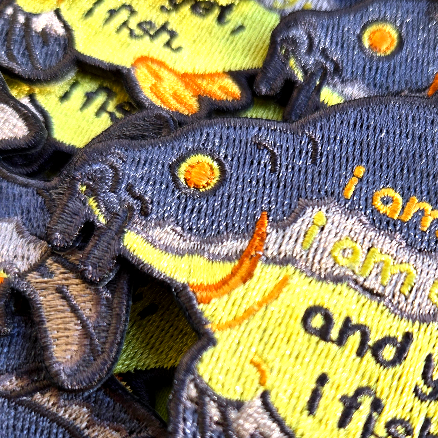 and yet I fish... embroidered patch