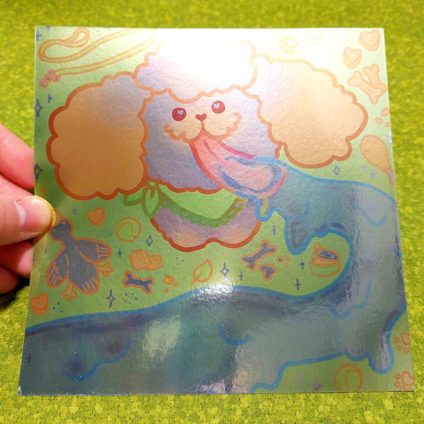 doggie slobber reflective print