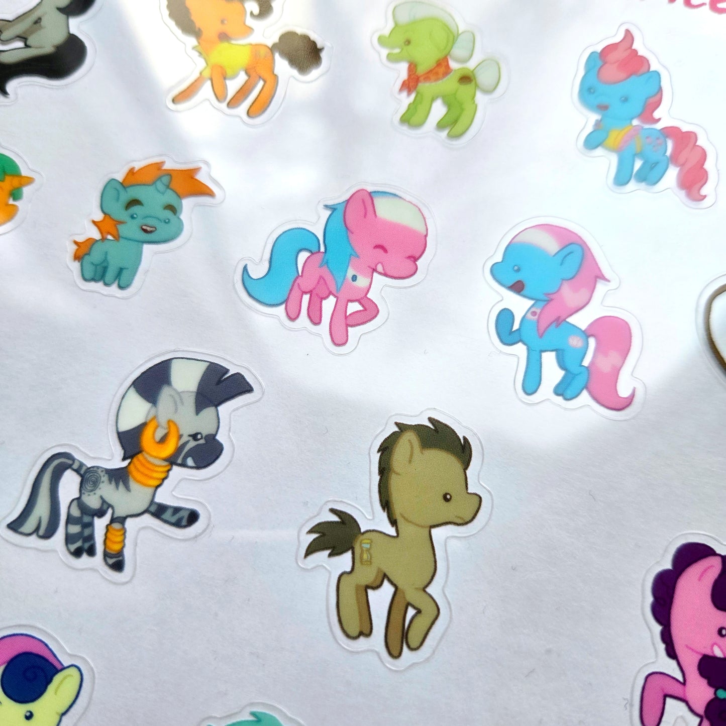tiny pones 2 transparent sticker sheet