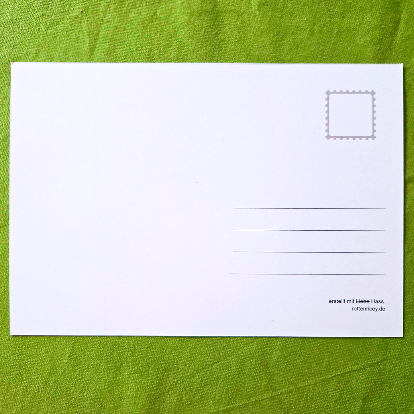 Genormte DIN A5 Wichser Postkarte