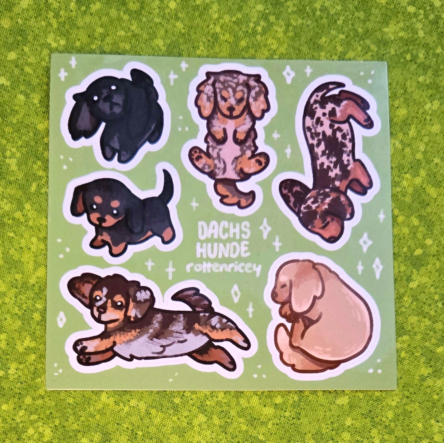 dachshund sticker sheet