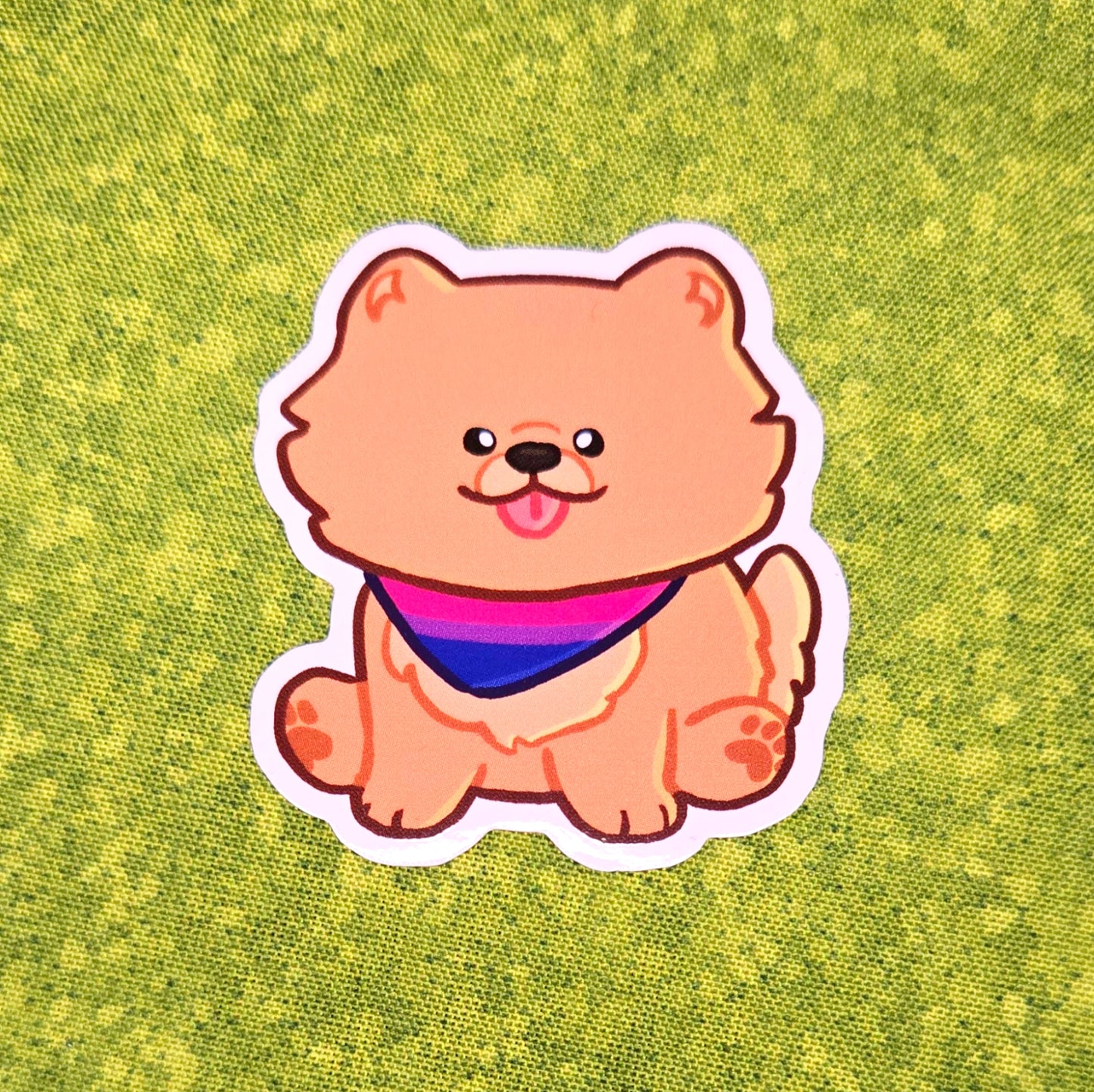 pride puppy bisexual pomeranian sticker