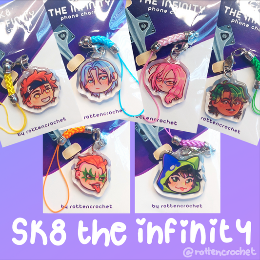Sk8! the infinity phone charms