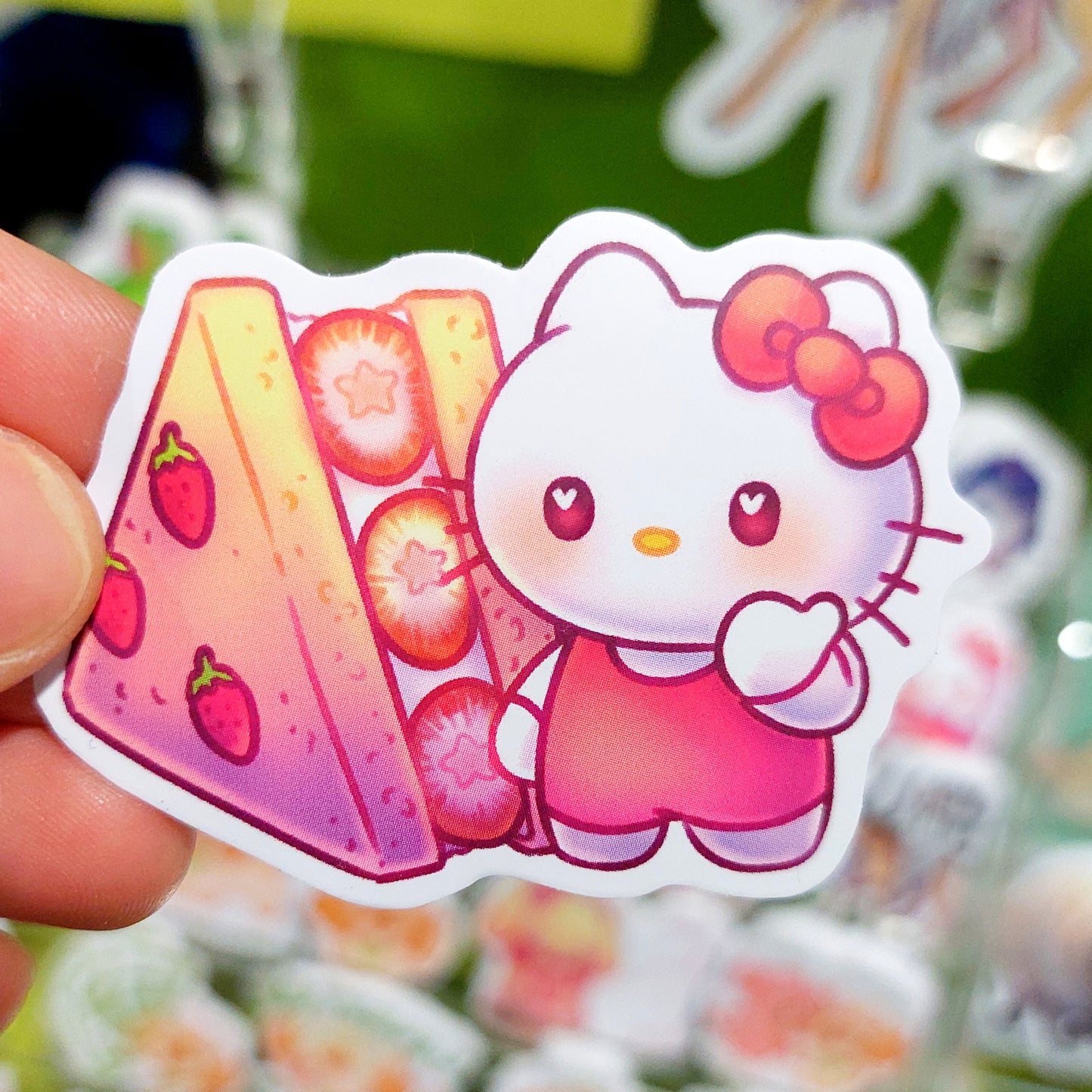 strawberry sandwich sticker