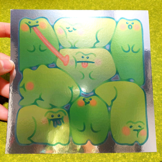 frog tetris reflective print