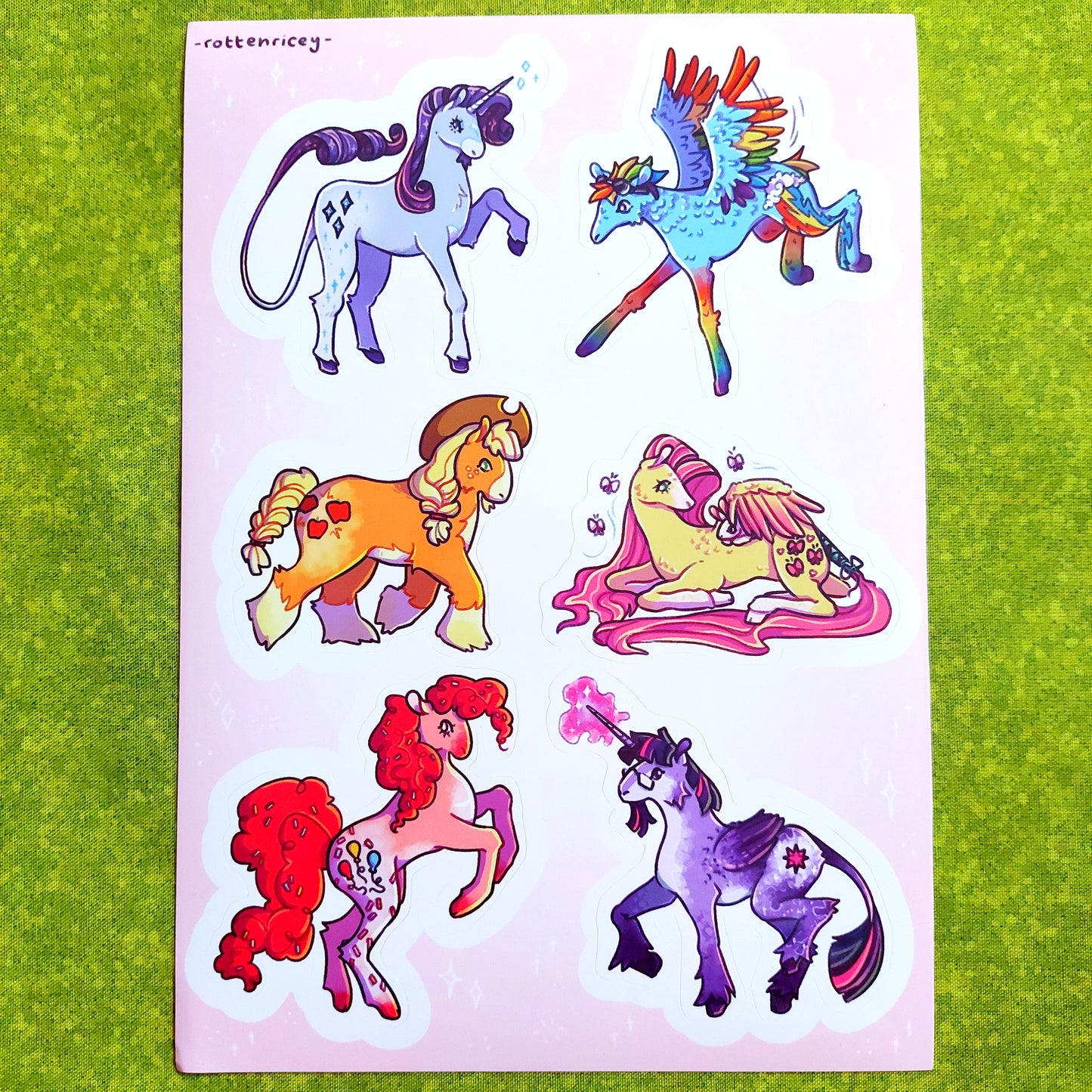 ponies sticker sheet