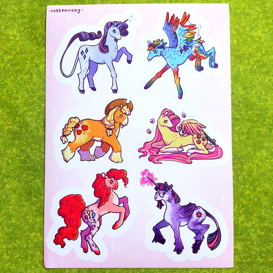 ponies sticker sheet