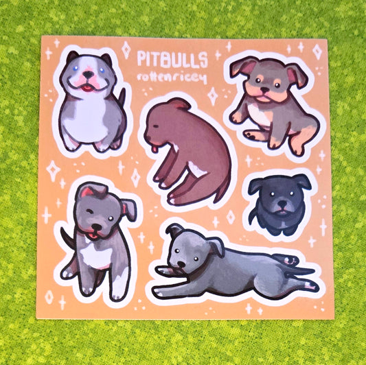 pitbull sticker sheet