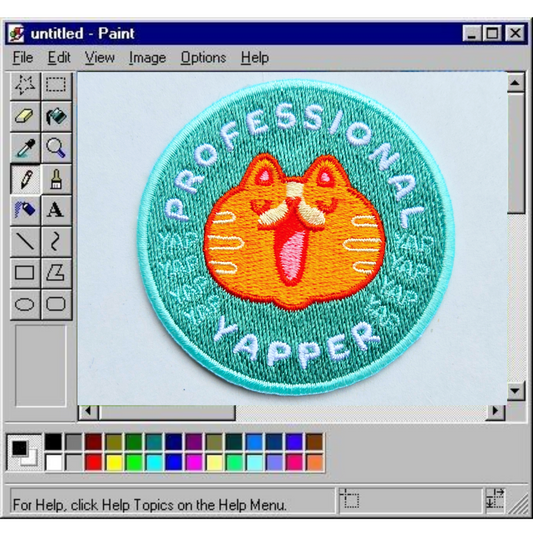 . professional yapper iron-on patch