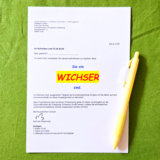 Genormte DIN A5 Wichser Postkarte