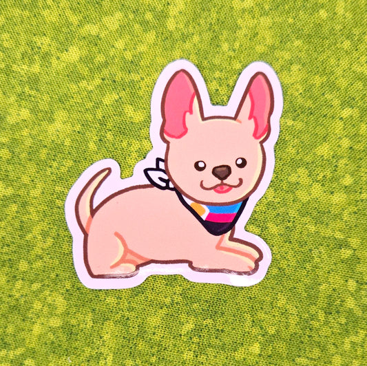 pride puppy polyamorous chihuahua sticker